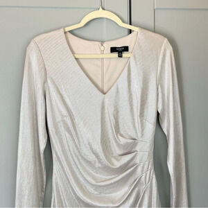 Guess Women’s Dress Size 8  Champagne Ruched Silky Material Party Cocktail Date